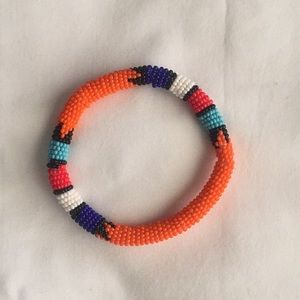 AUTHENTIC African Beaded Bangle